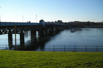 Photograph of Walney Channel with the brigde