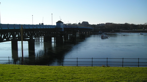 Photograph of Walney Channel with the brigde