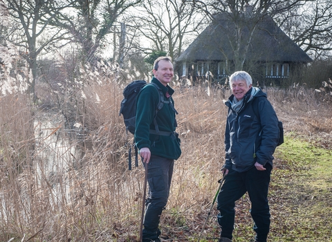 Andrew & Adrian with their walking gear on a reserve